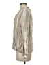 Knox Rose 100% Rayon Metallic Silver Long Sleeve Blouse Size M - photo 5