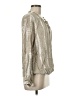 Knox Rose 100% Rayon Metallic Silver Long Sleeve Blouse Size M - photo 4