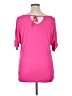 Miselon Pink Short Sleeve Top Size XL - photo 2