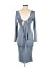 Shein Solid Gray Cocktail Dress Size M - photo 2