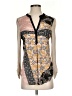 Julienne W. 100% Polyester Tan Sleeveless T-Shirt Size S - photo 1