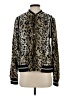 Saylor 100% Acrylic Animal Print Gold Jacket Size S - photo 1