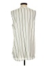 Ann Taylor 100% Polyester Stripes Ivory Sleeveless Blouse Size S - photo 2