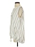 Ann Taylor 100% Polyester Stripes Ivory Sleeveless Blouse Size S - photo 5