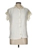 Max Studio Ivory Short Sleeve Blouse Size L - photo 1
