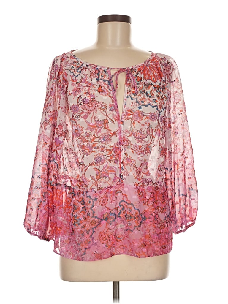 Pre-owned Crosby 3/4 Sleeve Blouse In Pink