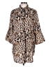 Harve Benard 100% Polyester Animal Print Brown Kimono Size L - photo 1