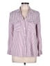 Gap 100% Rayon Stripes Burgundy 3/4 Sleeve Button-Down Shirt Size L - photo 1