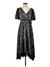 Love 100% Polyester Metallic Silver Cocktail Dress Size XS - photo 1