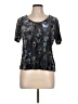 Jaclyn Smith Black Blue Short Sleeve Blouse Size L - photo 1