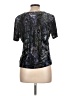 Jaclyn Smith Black Blue Short Sleeve Blouse Size L - photo 2