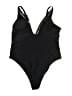 Unbranded Solid Black One Piece Swimsuit Size XXL (estimated) - photo 2