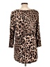 JM Collection Animal Print Brown 3/4 Sleeve Blouse Size L - photo 2