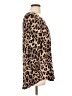 JM Collection Animal Print Brown 3/4 Sleeve Blouse Size L - photo 4