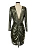Unbranded 100% Polyester Metallic Silver Cocktail Dress Size S - photo 2
