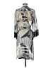 IMAN 100% Polyester Silver Kimono Size S - photo 2
