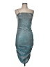 Shein 100% Polyester Metallic Teal Cocktail Dress Size 6 - photo 1