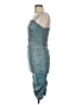 Shein 100% Polyester Metallic Teal Cocktail Dress Size 6 - photo 5