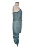 Shein 100% Polyester Metallic Teal Cocktail Dress Size 6 - photo 4