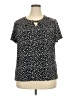 Notations Polka Dots Black Short Sleeve T-Shirt Size 2X - photo 1