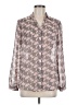 Bellatrix 100% Polyester Houndstooth Gray Long Sleeve Blouse Size M - photo 1