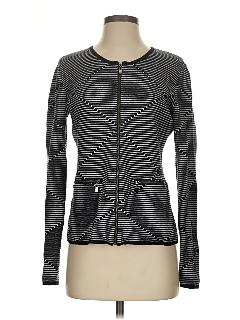 Pre-owned Noir Long Sleeve Top Black Keyhole Neckline Tops