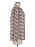 Bellatrix 100% Polyester Houndstooth Gray Long Sleeve Blouse Size M - photo 4