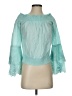 Venus 100% Cotton Teal 3/4 Sleeve Blouse Size S - photo 1