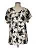 Unbranded Ivory Short Sleeve Blouse Size L - photo 1
