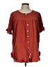 Unbranded Red Short Sleeve Blouse Size L - photo 1