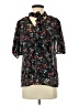 Laundry by Shelli Segal 100% Polyester Floral Black Short Sleeve Blouse Size XS - photo 1
