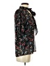 Laundry by Shelli Segal 100% Polyester Floral Black Short Sleeve Blouse Size XS - photo 4