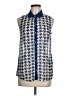 Ali & Kris 100% Polyester Houndstooth Blue Sleeveless Blouse Size M - photo 1