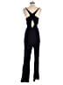 BCBGeneration 100% Rayon Solid Black Jumpsuit Size M - photo 2