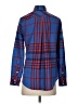 Vineyard Vines 100% Polyester Plaid Blue Long Sleeve Blouse Size 2 - photo 2