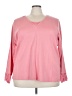 Denim & Co 100% Cotton Pink Sweatshirt Size 3X - photo 1