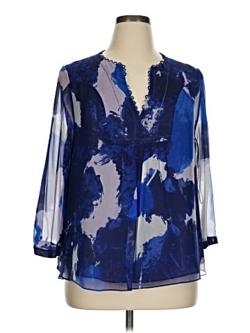 Diane von Furstenberg 3/4 Sleeve Silk Top (view 1)