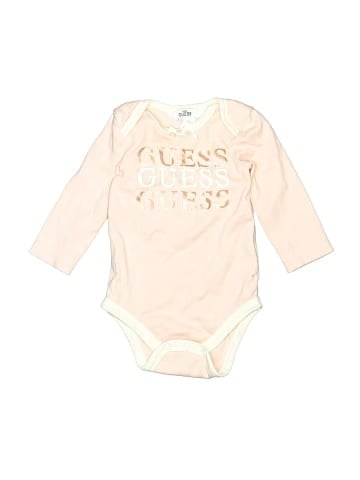 Guess Baby Long Sleeve Onesie (view 1)