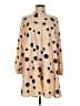 Shein 100% Polyester Polka Dots Tan Casual Dress Size M - photo 1