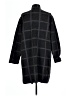Eileen Fisher 100% Merino Wool Plaid Black Gray Jacket Size L - photo 2