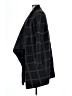 Eileen Fisher 100% Merino Wool Plaid Black Gray Jacket Size L - photo 5