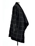 Eileen Fisher 100% Merino Wool Plaid Black Gray Jacket Size L - photo 4