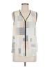 DKNY 100% Polyester Gray Sleeveless Blouse Size M - photo 1