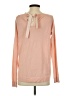 Diane von Furstenberg Orange Long Sleeve Silk Top Size P (petite) - photo 2