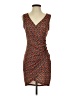 Unbranded Print Orange Cocktail Dress Size S - photo 1