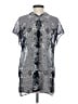 CAbi 100% Polyester Silver Short Sleeve Blouse Size XS - photo 2