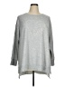 Jane and Delancey Hearts Silver Pullover Sweater Size 1X - photo 1