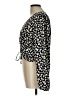H&M 100% Polyester Black Long Sleeve Blouse Size L - photo 5