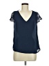 Shein 100% Polyester Blue Short Sleeve Blouse Size 6 - photo 1