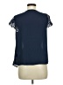 Shein 100% Polyester Blue Short Sleeve Blouse Size 6 - photo 2